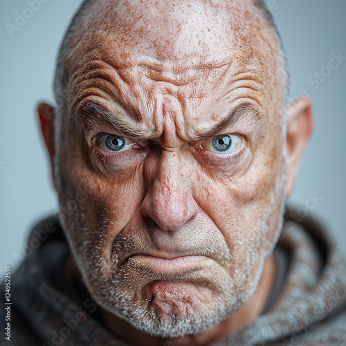 The bald doorman with an ger