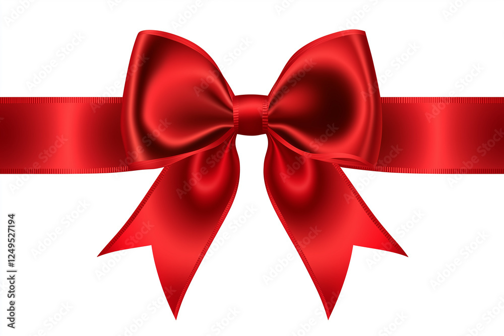 red ribbon with bow on white background red ribbon with bow on white background