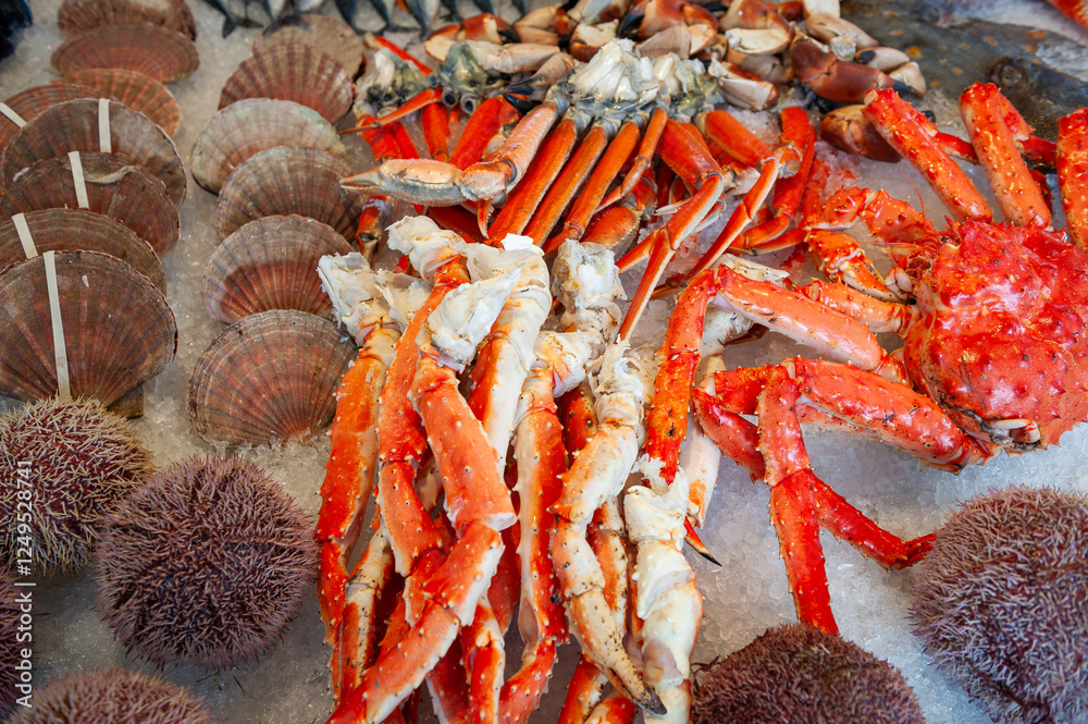 Food market in the port of Bergen, Norway