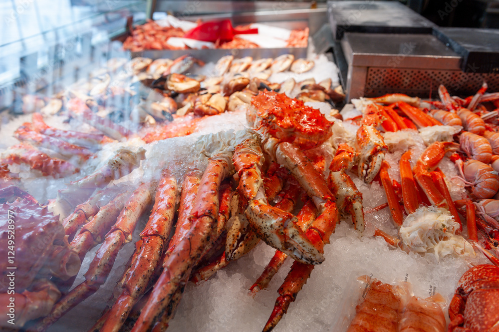 Food market in the port of Bergen, Norway