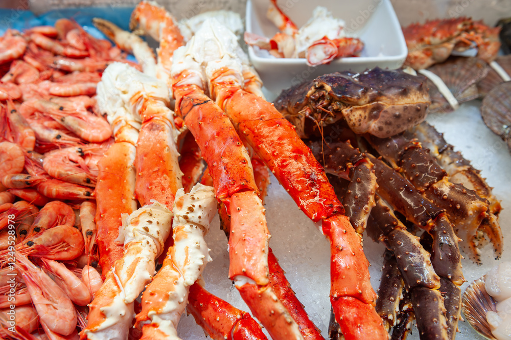 Food market in the port of Bergen, Norway