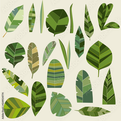 Elegant leaves vector clip art