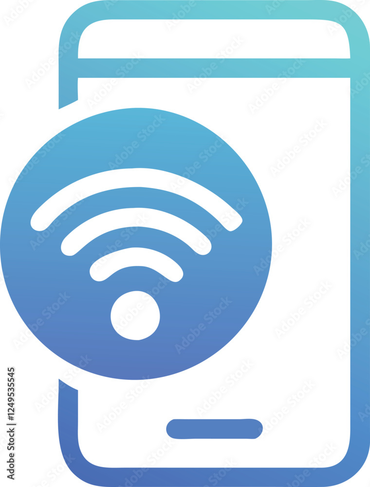 Modern Smartphone with Active Wi-Fi Connection Modern Smartphone with Active Wi-Fi Connection