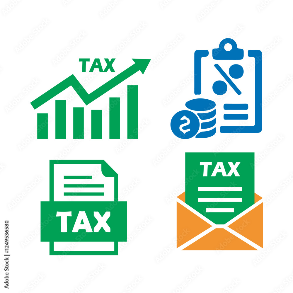 Tax Icons and Symbols Vector File Tax Icons and Symbols Vector File