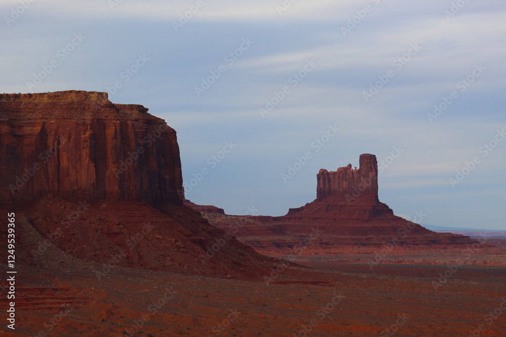Scenic View of Monument Valley's Unique Desert Landscape Scenic View of Monument Valley's Unique Desert Landscape