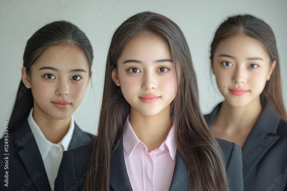 Professional Asian Duo: A Portrait of Two Young Business People Standing in the Office Professional Asian Duo: A Portrait of Two Young Business People Standing in the Office