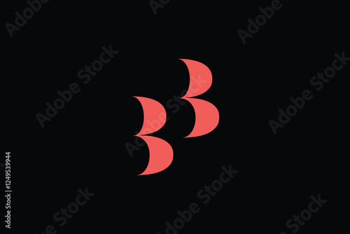 Abstract letter BB minimal logo design template. This minimal logo design is the process of creating a visual symbol that represents a brand, company, or individual.