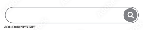 Simple search bar as part of user interface design. Vector illustration.
