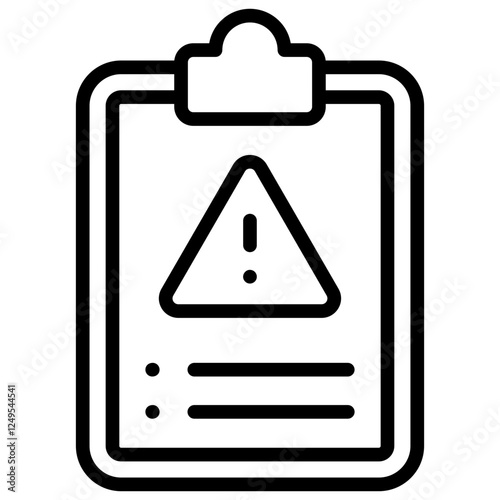 Allert Task Customer Support Icon Line Design Vector Concept
