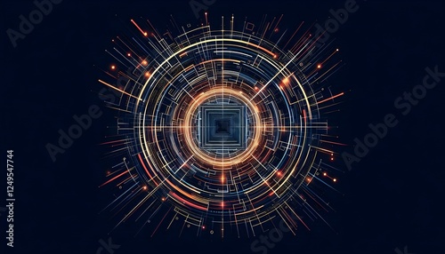 abstract technology circle background