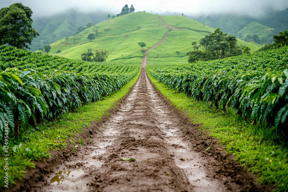 Naklejka premium Colombian Coffee Plants