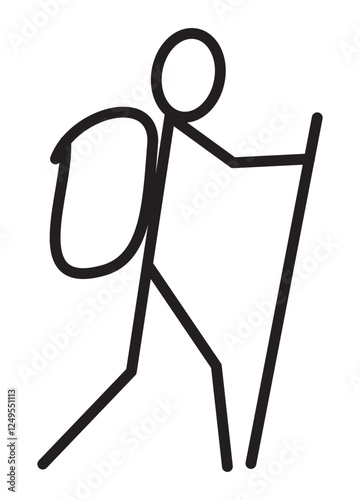 Tourist. Wanderer. Wayfarer. Travel. Vector. Illustration