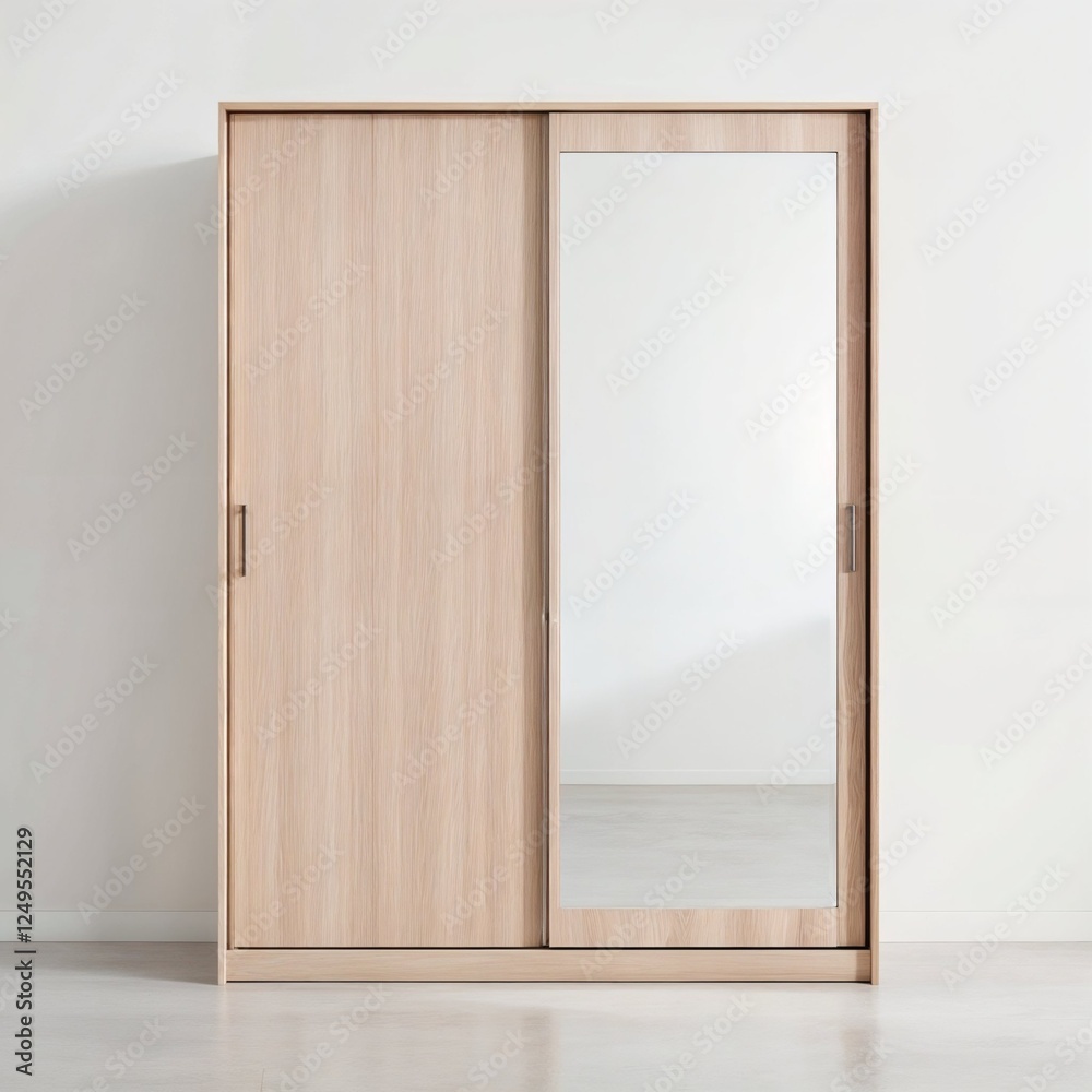 Fototapeta premium 3D Wardrobe Models on Minimal White Background