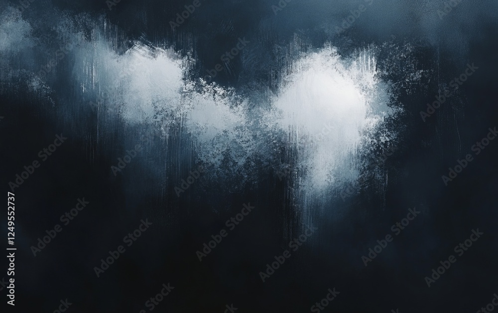 Naklejka premium Abstract cloudscape, dark background, dramatic light, backdrop