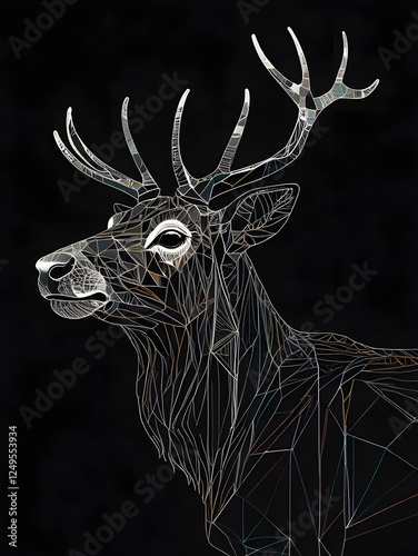 Minimalist moose T-Shirt Design – Sleek and Stylish Illustration photo