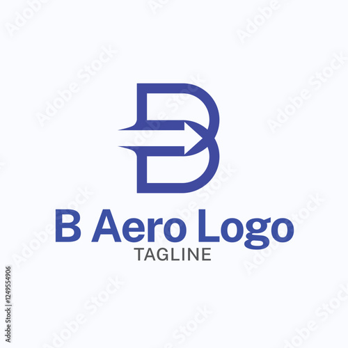 b aero logo design company logo, business logo. brand logo with Wight background. 