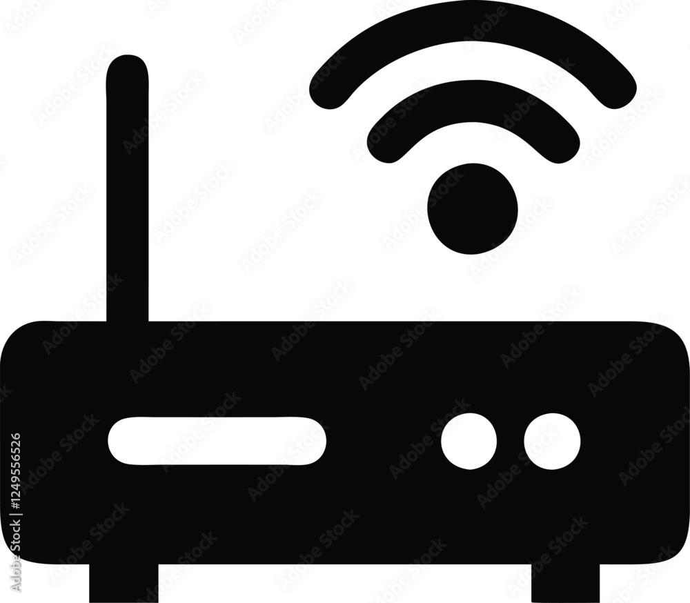Wireless router icon, perfect for tech articles or websites. Wireless router icon, perfect for tech articles or websites.