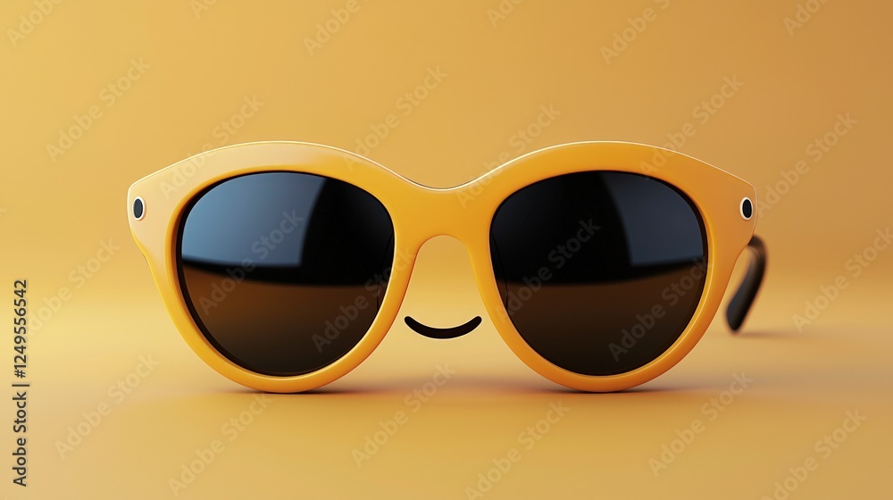 Sunglasses emoji with reflective dark lenses Sunglasses emoji with reflective dark lenses
