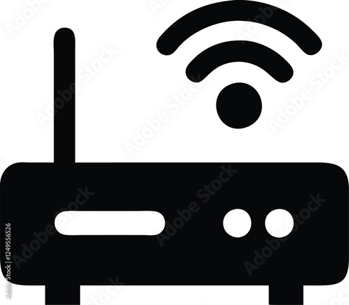 Wireless router icon, perfect for tech articles or websites.
