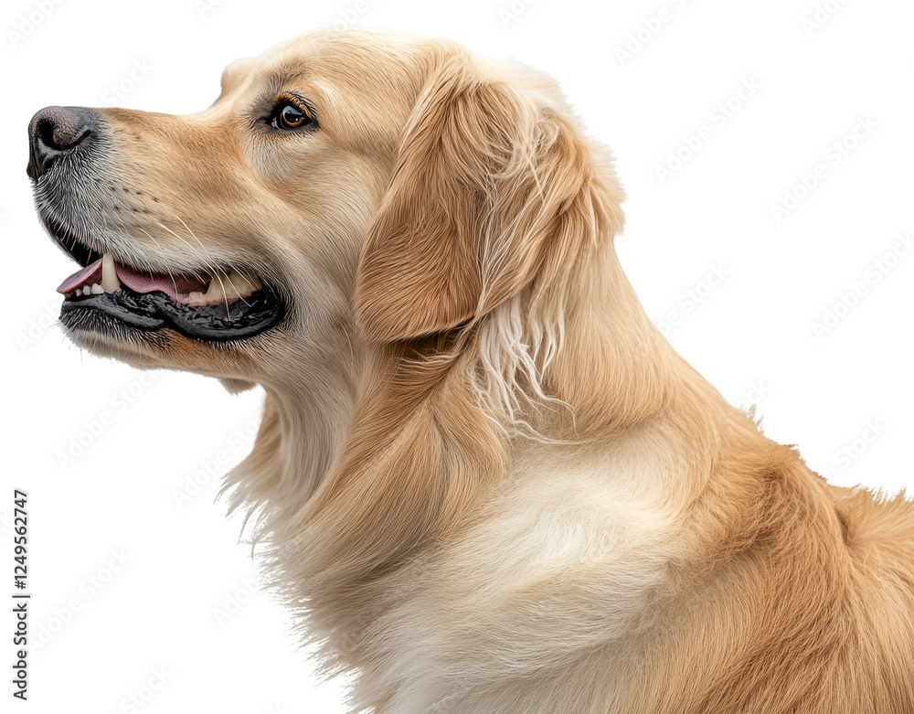 Golden retriever profile on transparent background Golden retriever profile on transparent background