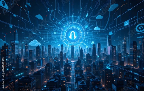Digital Network and Future City Systems: AI, Cloud Computing, Cybersecurity, and Data Transformation