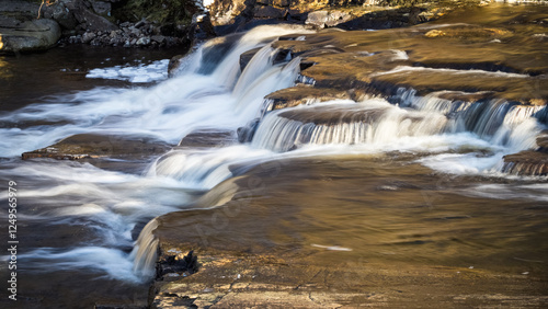 close up of waterfall in Corrieshalloch Gorge National Nature Reserve, Scotland