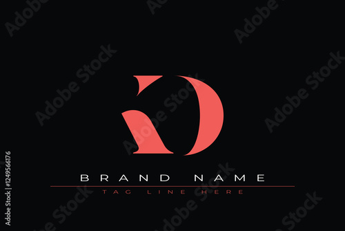 Abstract letter KD minimal logo design template. This minimal logo design is the process of creating a visual symbol that represents a brand, company, or individual.