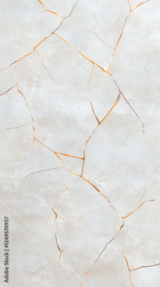 Naklejka premium Abstract marble texture with subtle gray tones and delicate golden veining, ideal for backgrounds and elegant designs.