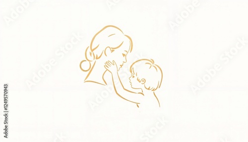 Mother and child sharing a tender moment against a light background