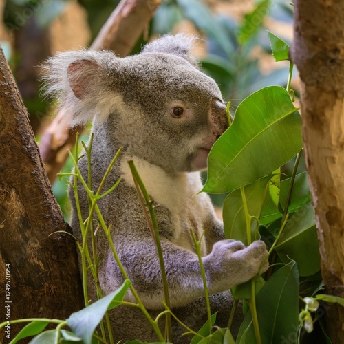 Canvas Print koala in tree