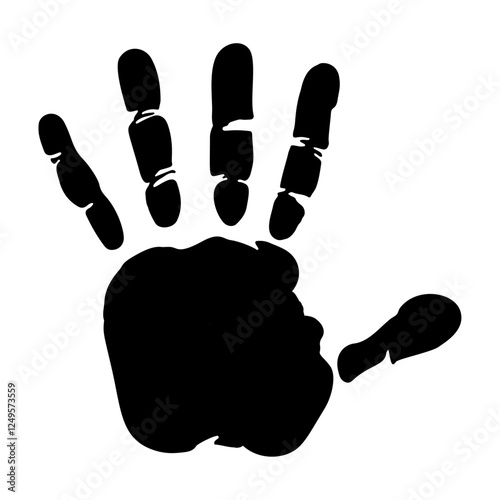 finger print on white background
