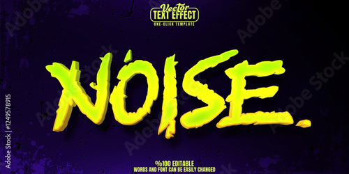 Cyberpuk editable text effect, customizable noise and glitch 3d font style