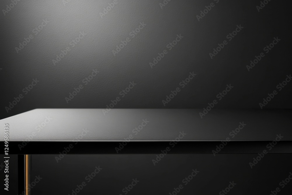 Dark empty table in studio, product display Dark empty table in studio, product display