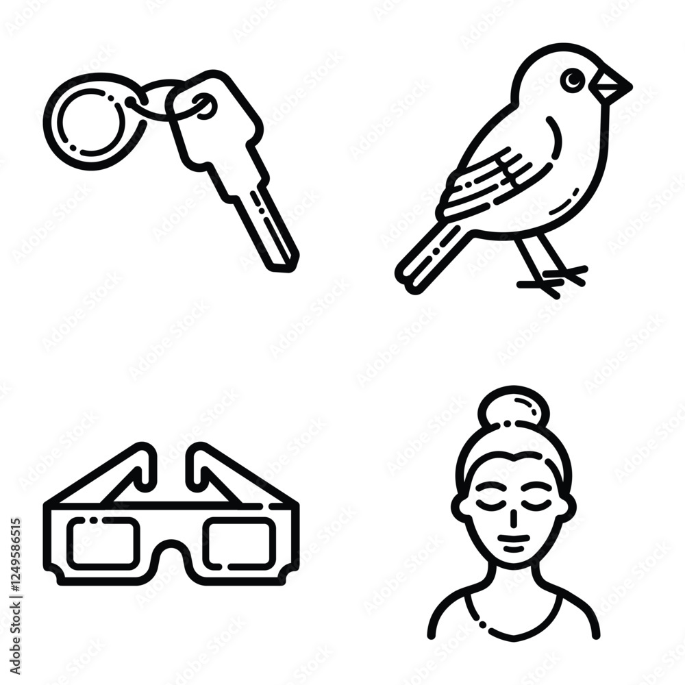 Essential Flat Icon Set Isolated On White Background Essential Flat Icon Set Isolated On White Background