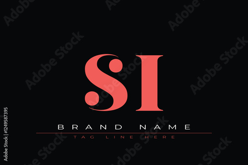 Abstract letter SI minimal logo design template. This minimal logo design is the process of creating a visual symbol that represents a brand, company, or individual.