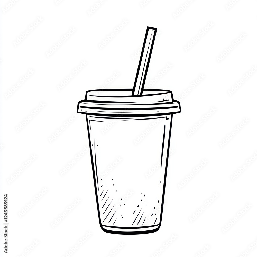 Iced coffee cup straw summer drink beverage Iced coffee cup straw summer drink beverage