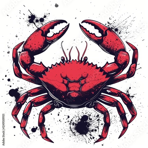 Crab isolated on a white background cutout