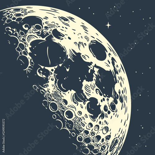 vector illustration of a moon