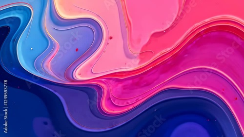 Enthralling Video Of Abstract Fluid Colorful Wavy Shapes With Seamless Shifts And Gentle Transitions, Evoking A Sense Of Fluidity And Imagination.
