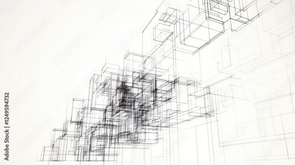 Abstract architectural digital drawing Abstract architectural digital drawing