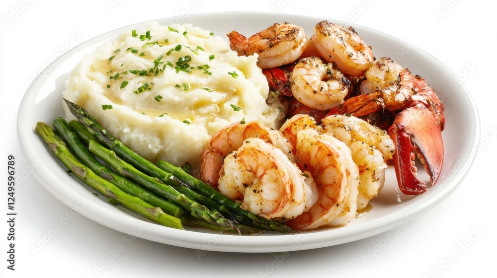Elegant Lobster Tail and Shrimp Platter with Sides Elegant Lobster Tail and Shrimp Platter with Sides