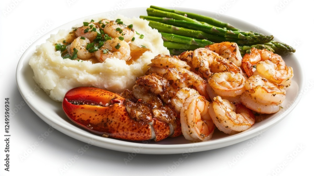 Elegant Lobster Tail and Shrimp Platter with Sides Elegant Lobster Tail and Shrimp Platter with Sides