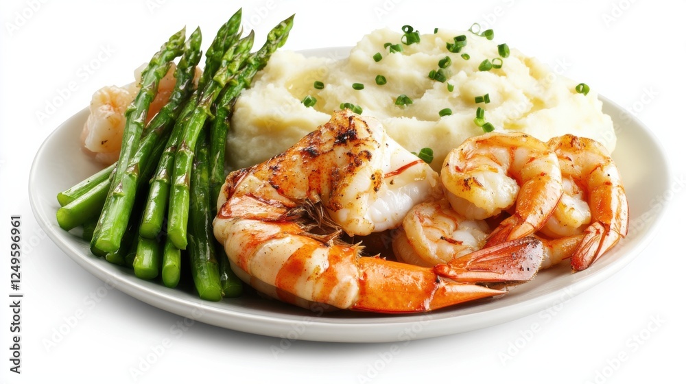 Elegant Lobster Tail and Shrimp Platter with Sides Elegant Lobster Tail and Shrimp Platter with Sides