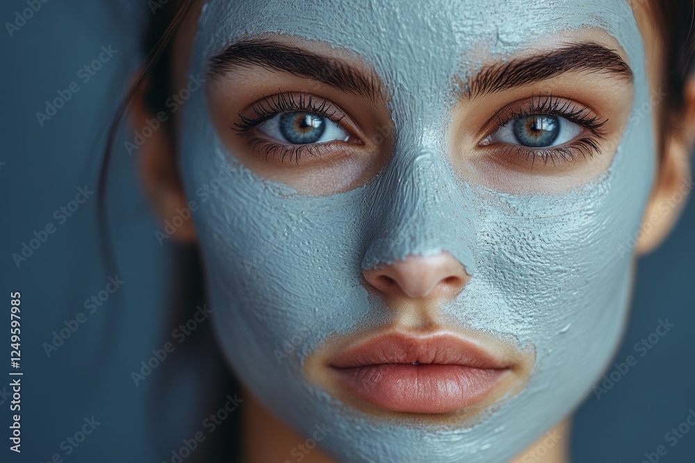 Fototapeta premium Beautiful Luxury Life. Breakfast. Happy Girl with a Cup of Coffee. Home Style Relaxation Woman Wearing Bathrobe and Towel after Shower. Spa Good Morning.Cosmetic procedure. Beauty spa and cosmetology.