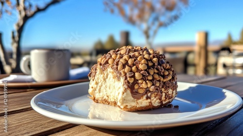 Irresistible Reeses Peanut Butter Cheese Ball in caf setting photo