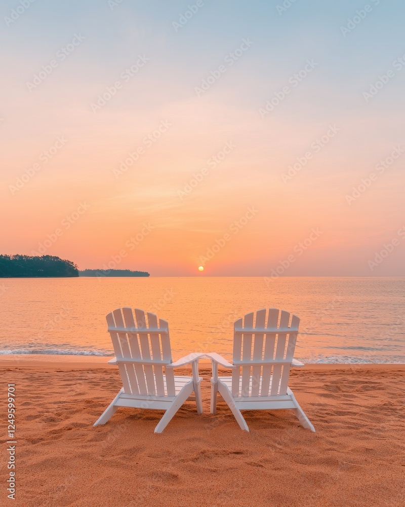 Romantic sunset viewing beachside retreat serene environment wide angle love and connection Romantic sunset viewing beachside retreat serene environment wide angle love and connection