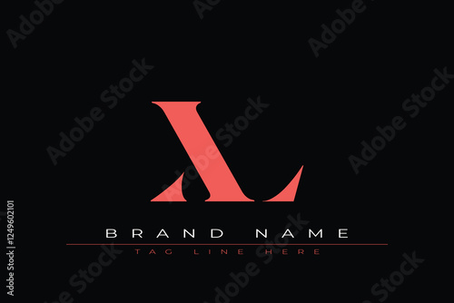 Abstract letter XL minimal logo design template. This minimal logo design is the process of creating a visual symbol that represents a brand, company, or individual.