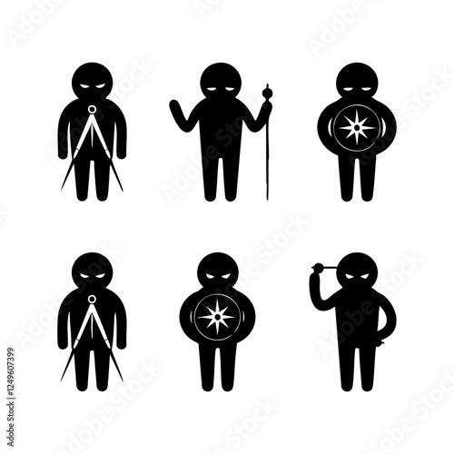 minimalistic abstract figures