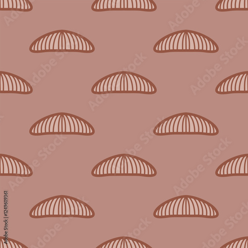 Retro lampshade mustache vector pattern background. Dad whiskers seamless illustration.