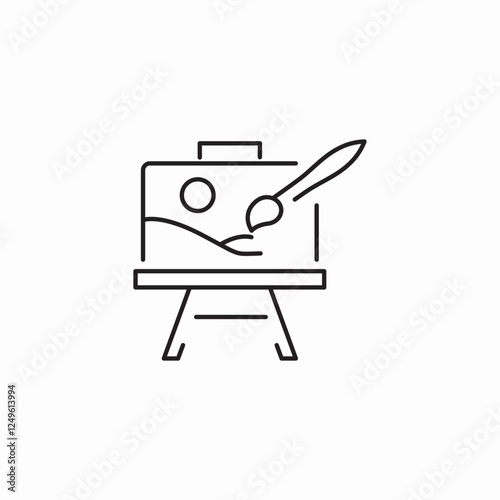 canvas art creation icon sign vector